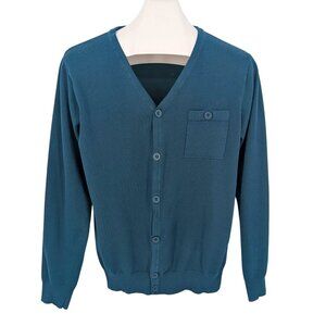 Royal Testimony Cardigan Button Up Men Size S Knit Minimalist Business Classic